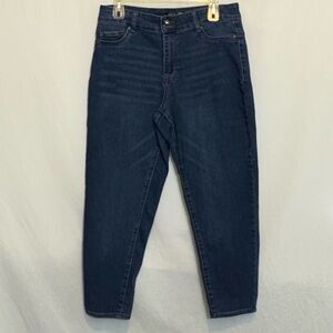 B-185 Faith Jeans PLUS SIZE‎ 14W Blue Denim Capris